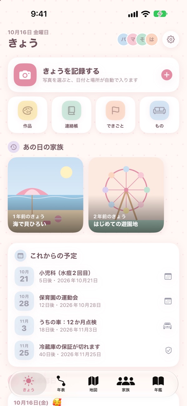 Today screen