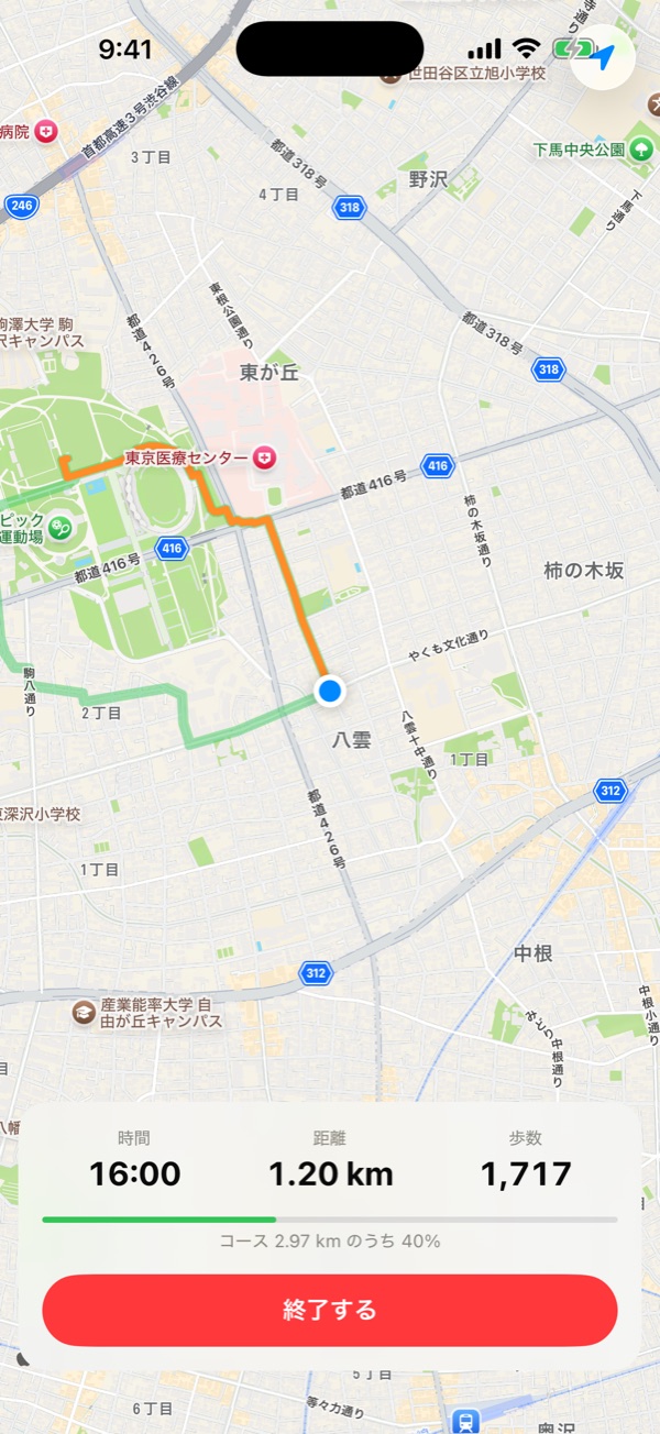 Screen during a walk
